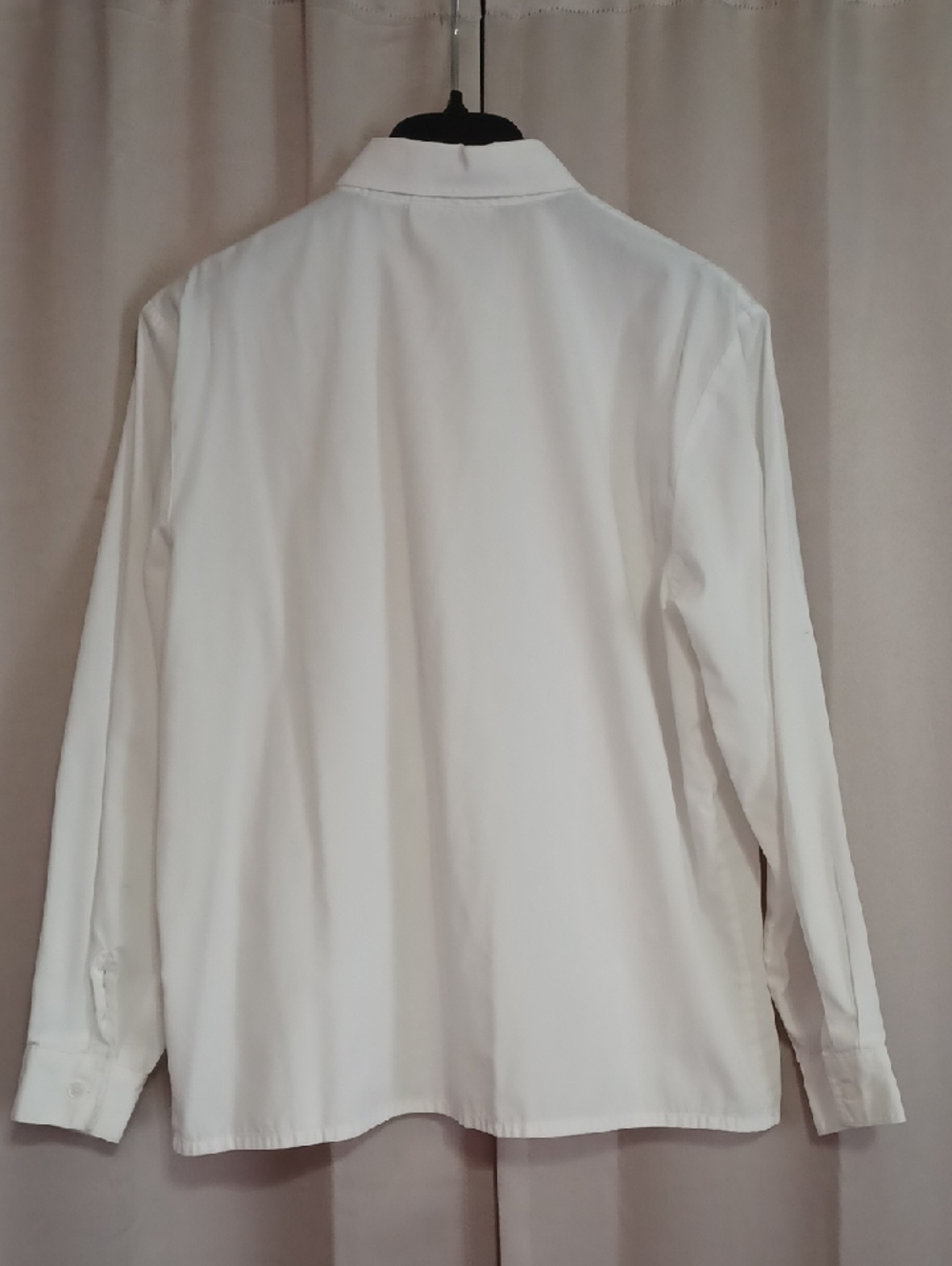 Talbots White Long Sleeve Button Front Shirt Textured Vertical Stripe Front - Picture 9 of 15
